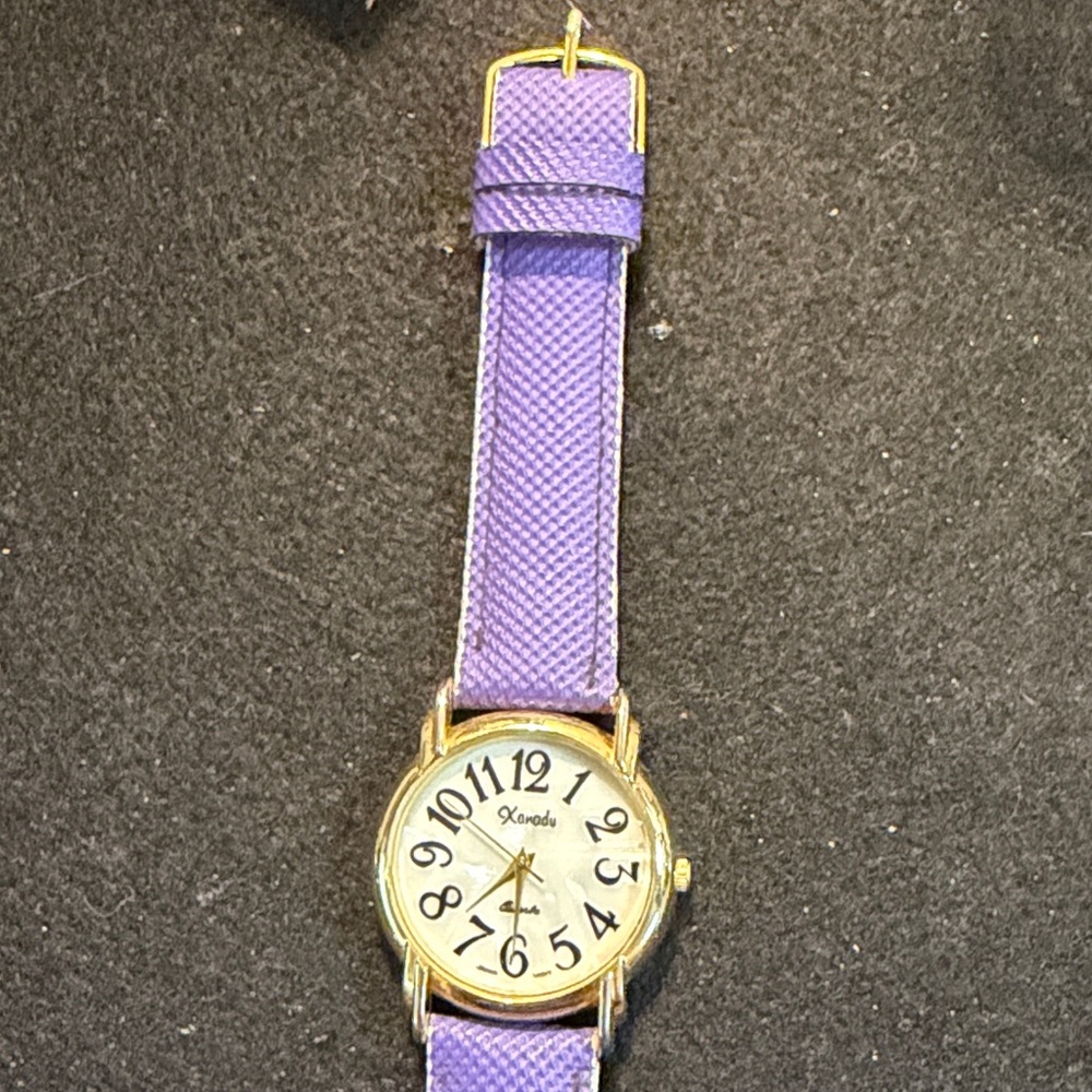 Xanadu Purple Women's Fashion Watch with Gold Case